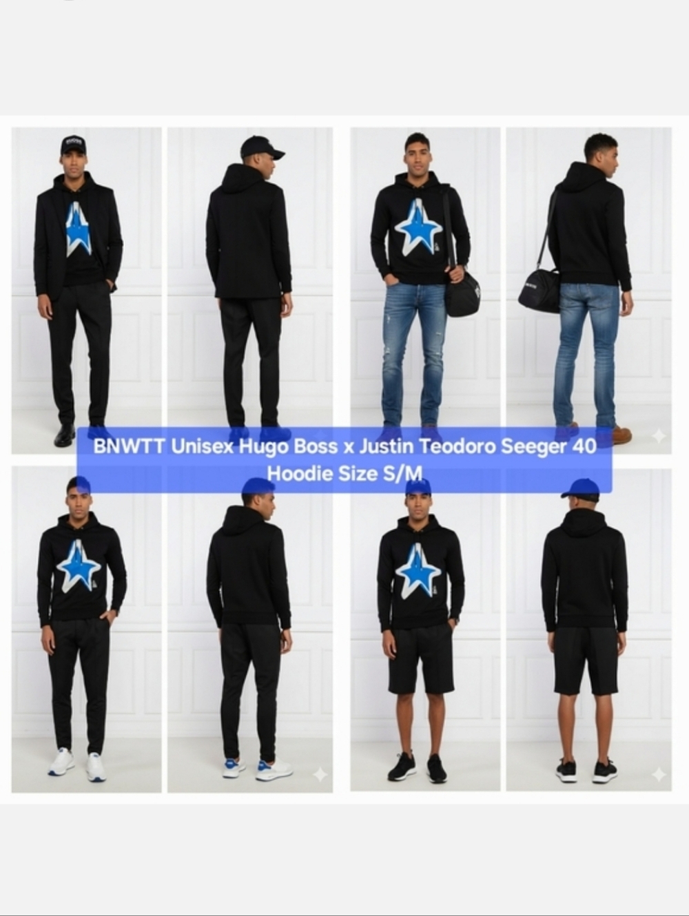 BNWTT Unisex Hugo Boss x Justin Teodoro Seeger 40 Hoodie Size S/M